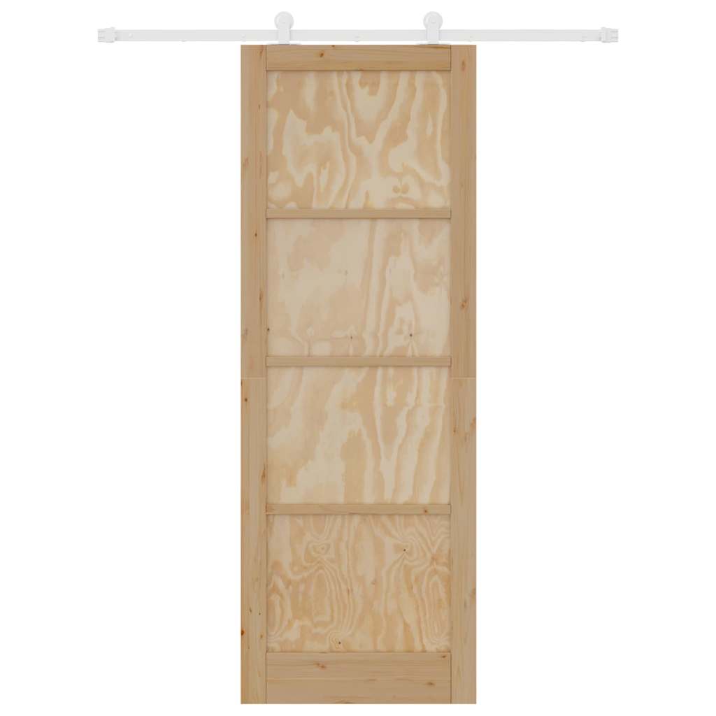 Set di Porte Scorrevoli Manuale Naturale e bianco 83 x 232 cm 3333396