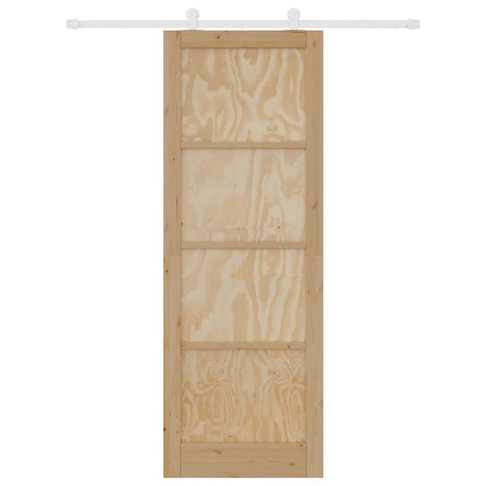 Set di Porte Scorrevoli Manuale Naturale e bianco 83 x 232 cm 3333396