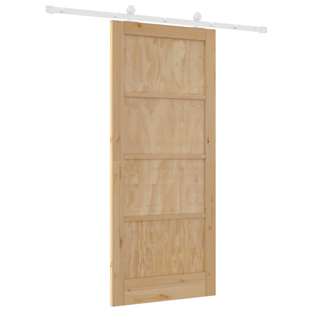 Set di Porte Scorrevoli Manuale Naturale e bianco 86 x 198.5 cm 3333398