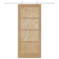 Set di Porte Scorrevoli Manuale Naturale e bianco 86 x 198.5 cm 3333398