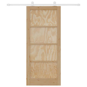 Set di Porte Scorrevoli Manuale Naturale e bianco 86 x 198.5 cm 3333398