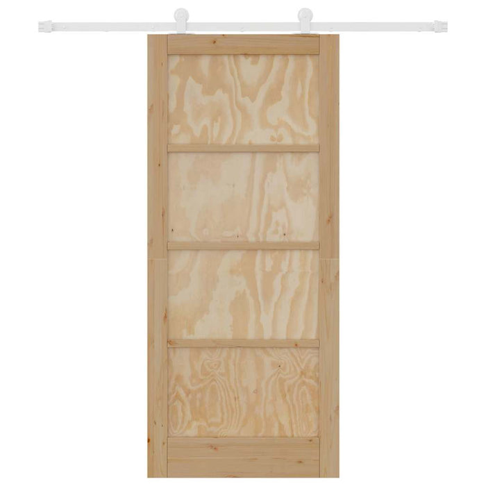 Set di Porte Scorrevoli Manuale Naturale e bianco 86 x 198.5 cm 3333398