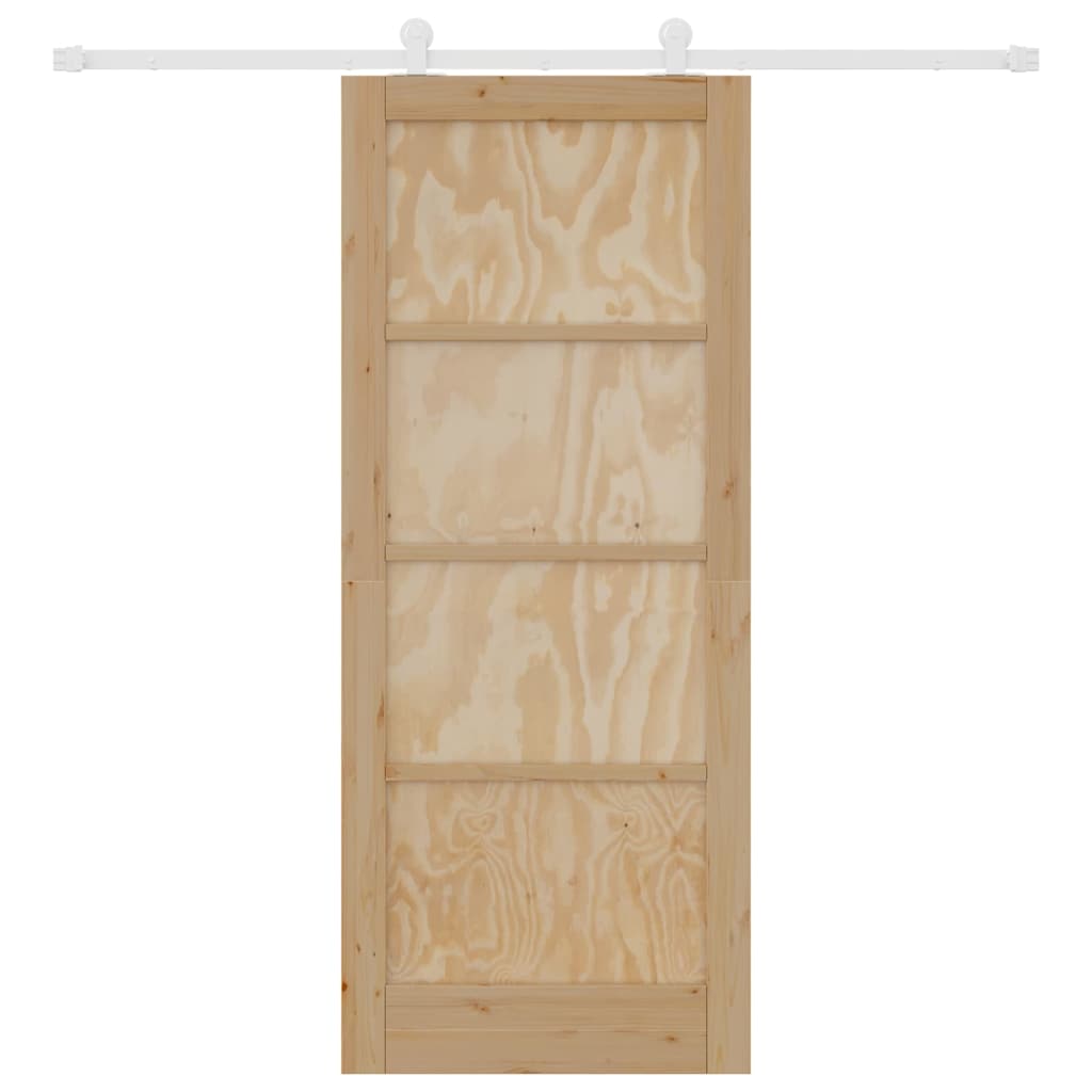 Set di Porte Scorrevoli Manuale Naturale e bianco 83 x 202 cm 3333420