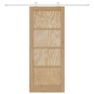 Set di Porte Scorrevoli Manuale Naturale e bianco 83 x 202 cm 3333420