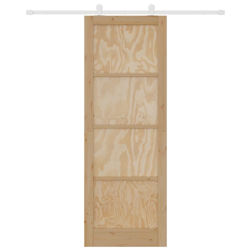 Set di Porte Scorrevoli Manuale Naturale e bianco 83 x 232 cm 3333424