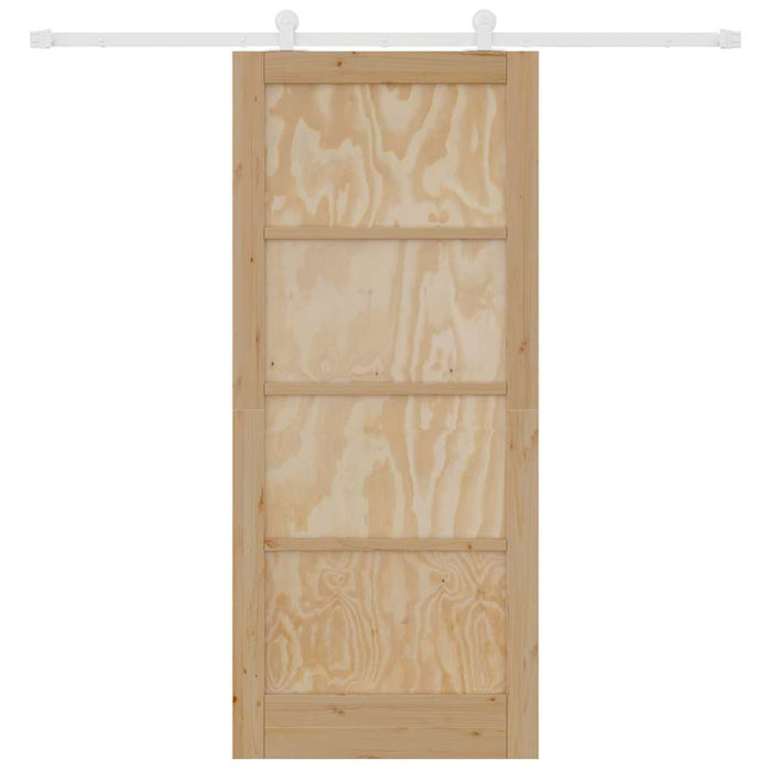 Set di Porte Scorrevoli Manuale Naturale e bianco 86 x 198.5 cm 3333426