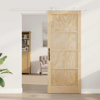 Set di Porte Scorrevoli Manuale Naturale e bianco 86 x 211 cm 3333428