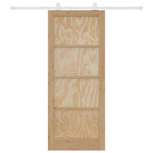 Set di Porte Scorrevoli Manuale Naturale e bianco 86 x 211 cm 3333428