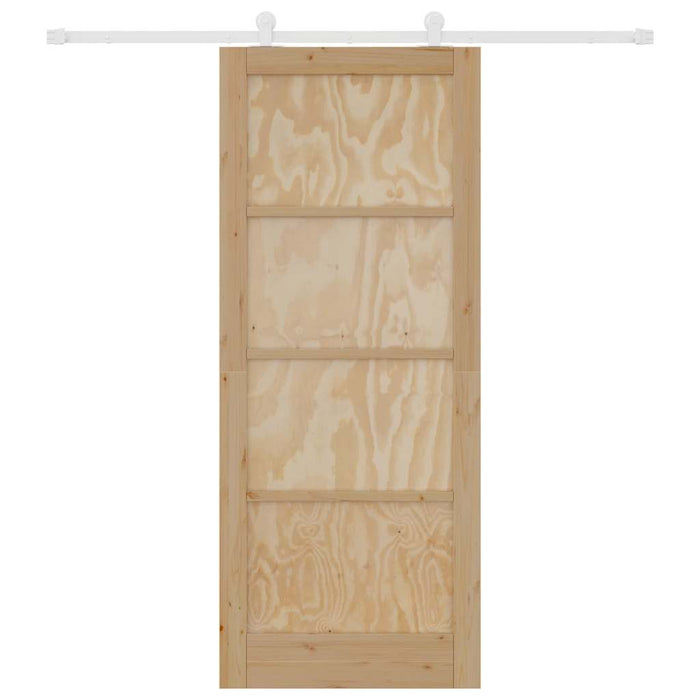 Set di Porte Scorrevoli Manuale Naturale e bianco 86 x 211 cm 3333428