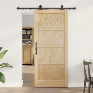 Porta Scorrevole con Set di Accessori 'ORKDAL'in Legno Massello di Pino 3333454