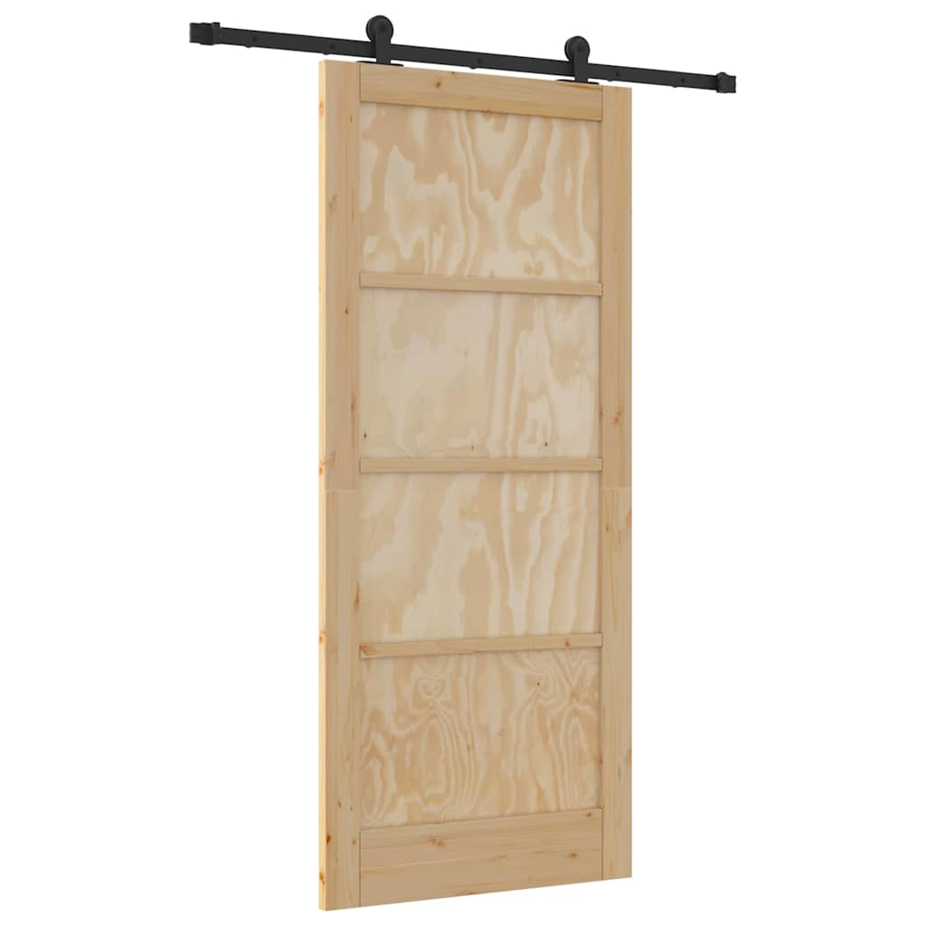 Porta Scorrevole con Set di Accessori 'ORKDAL'in Legno Massello di Pino 3333454