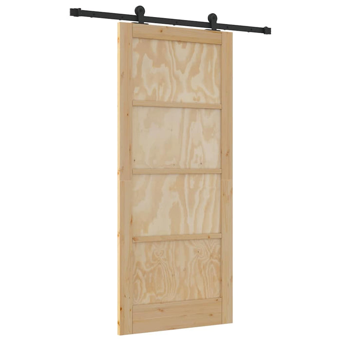 Porta Scorrevole con Set di Accessori 'ORKDAL'in Legno Massello di Pino 3333454