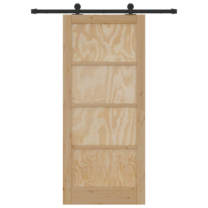 Porta Scorrevole con Set di Accessori 'ORKDAL'in Legno Massello di Pino 3333454