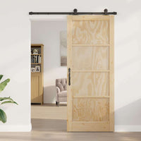 Set Porta Scorrevole  con Hardware 'ORKDAL'Legno Massello di Pino 3333456