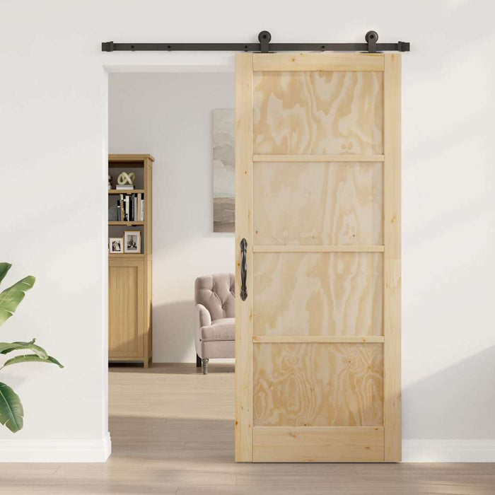 Set Porta Scorrevole  con Hardware 'ORKDAL'Legno Massello di Pino 3333456