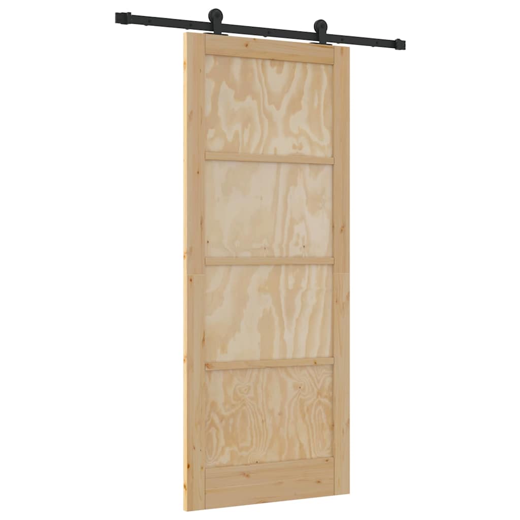 Set Porta Scorrevole  con Hardware 'ORKDAL'Legno Massello di Pino 3333456