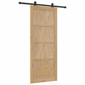 Set Porta Scorrevole  con Hardware 'ORKDAL'Legno Massello di Pino 3333456
