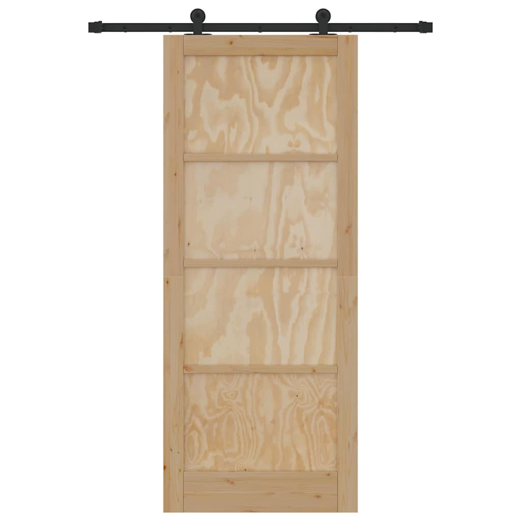 Set Porta Scorrevole  con Hardware 'ORKDAL'Legno Massello di Pino 3333456