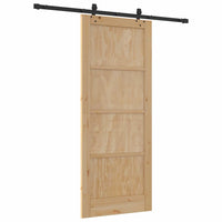 Porta scorrevole  con set di accessori 83x202 cm Legno massello di pino 3333504