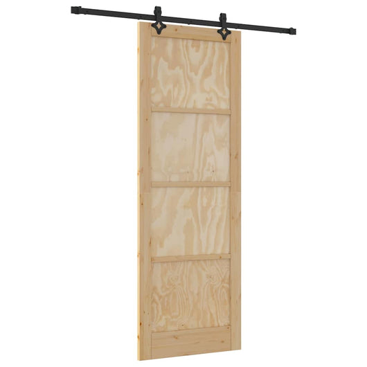 porta scorrevole  con set di hardware 83x232 cm Legno Massiccio di Pino 3333508