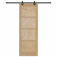 Porta Scorrevole Manuale Naturale e nero 83 x 232 cm 3333536