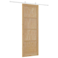 Porta Scorrevole Manuale Naturale e bianco 83 x 232 cm 3333592