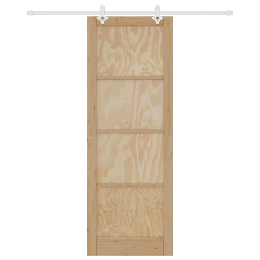 Porta Scorrevole Manuale Naturale e bianco 83 x 232 cm 3333592