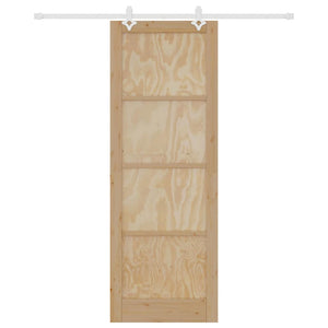 Porta Scorrevole Manuale Naturale e bianco 83 x 232 cm 3333592