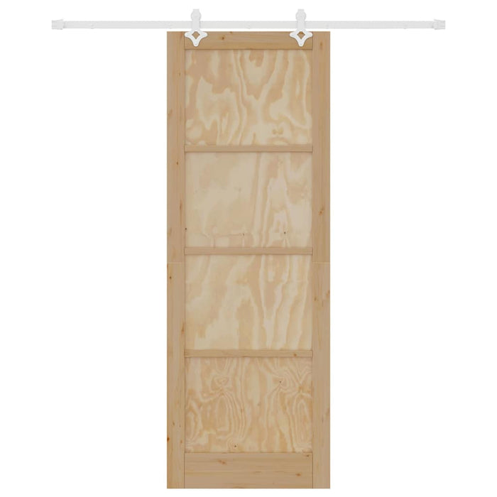 Porta Scorrevole Manuale Naturale e bianco 83 x 232 cm 3333592