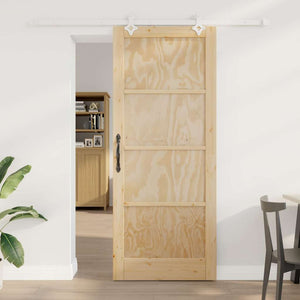 Porta Scorrevole Manuale Naturale e bianco 86 x 211 cm 3333596