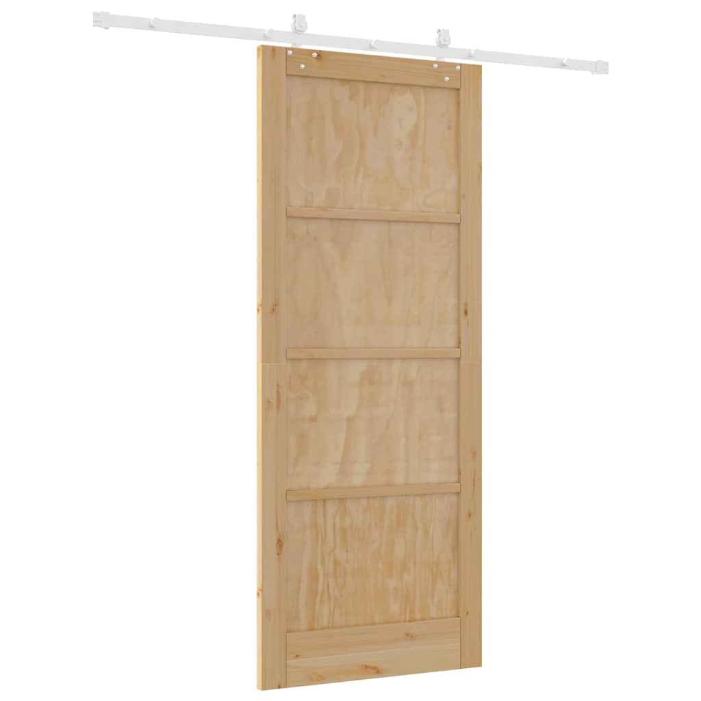 Porta Scorrevole Manuale Naturale e bianco 86 x 211 cm 3333596