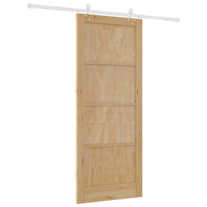 Porta Scorrevole Manuale Naturale e bianco 86 x 211 cm 3333596