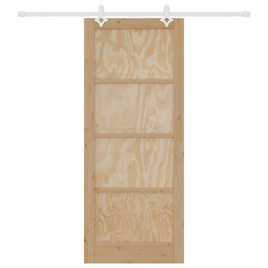 Porta Scorrevole Manuale Naturale e bianco 86 x 211 cm 3333596
