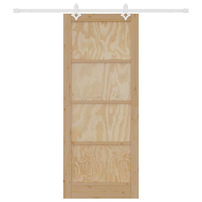 Porta Scorrevole Manuale Naturale e bianco 86 x 211 cm 3333596