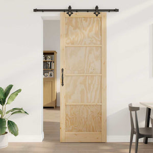 vidaXL Set Porta Scorrevole ORKDAL Naturale e nero 83 x 232 cm