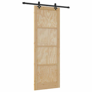vidaXL Set Porta Scorrevole ORKDAL Naturale e nero 83 x 232 cm