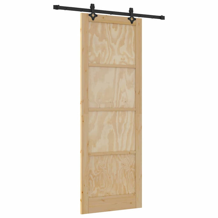 vidaXL Set Porta Scorrevole ORKDAL Naturale e nero 83 x 232 cm