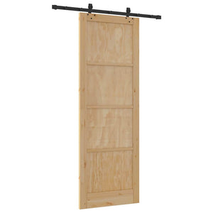 vidaXL Set Porta Scorrevole ORKDAL Naturale e nero 83 x 232 cm