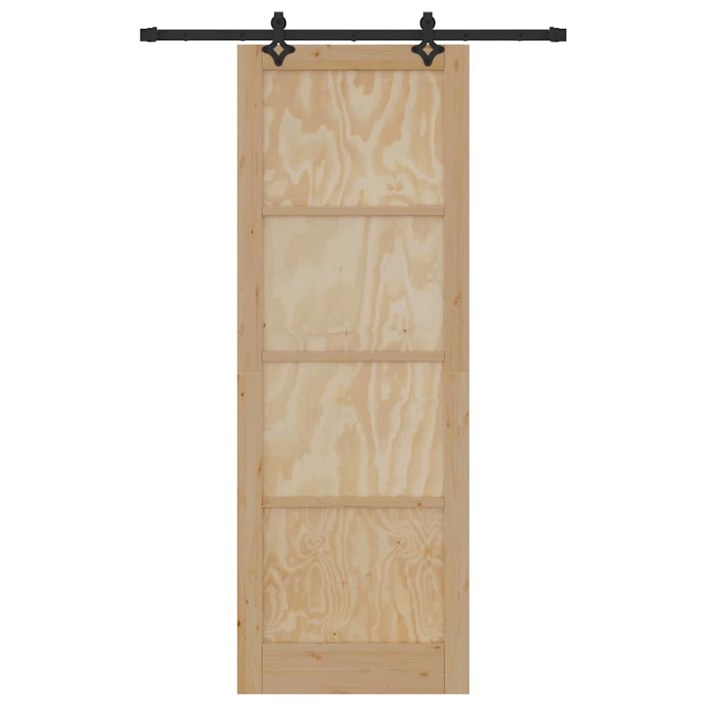 vidaXL Set Porta Scorrevole ORKDAL Naturale e nero 83 x 232 cm