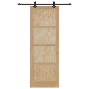 vidaXL Set Porta Scorrevole ORKDAL Naturale e nero 83 x 232 cm
