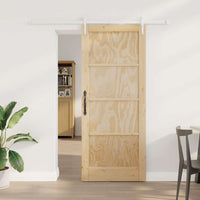 Porta Scorrevole Manuale Naturale e bianco 83 x 202 cm 3333700