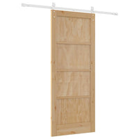 Porta Scorrevole Manuale Naturale e bianco 83 x 202 cm 3333700