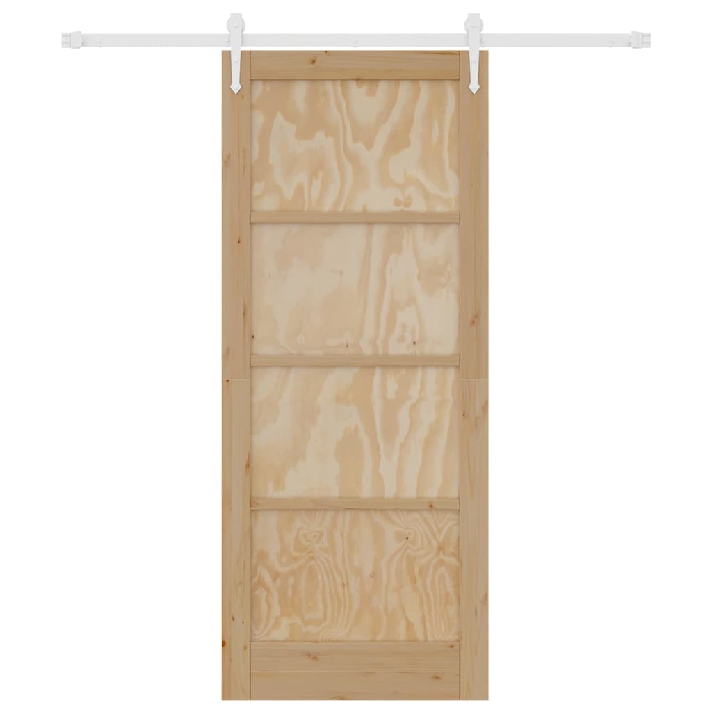 Porta Scorrevole Manuale Naturale e bianco 83 x 202 cm 3333700