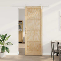 Porta Scorrevole Manuale Naturale e bianco 83 x 232 cm 3333704