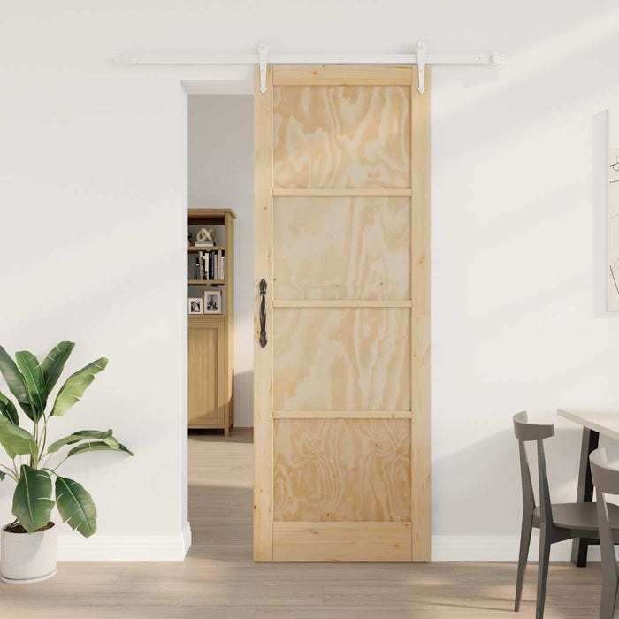Porta Scorrevole Manuale Naturale e bianco 83 x 232 cm 3333704