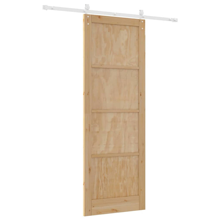 Porta Scorrevole Manuale Naturale e bianco 83 x 232 cm 3333704