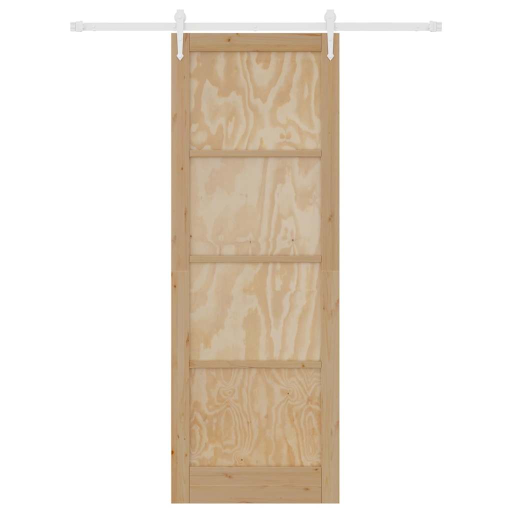 Porta Scorrevole Manuale Naturale e bianco 83 x 232 cm 3333704