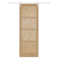 Porta Scorrevole Manuale Naturale e bianco 83 x 232 cm 3333704