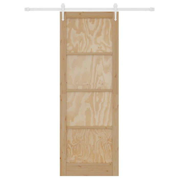 Porta Scorrevole Manuale Naturale e bianco 83 x 232 cm 3333704