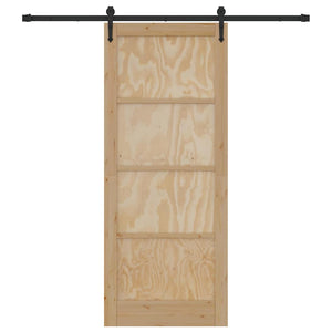 Porta scorrevole  con set hardware 86x211 cm Legno massello di pino 3333736